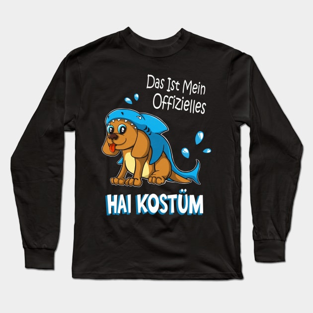 Niedlicher Hund Im Haifisch Kostüm Lustiges Kinder Long Sleeve T-Shirt by Foxxy Merch